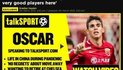 星空体育app下载-奥斯卡:不后悔离开切尔西 中超有很多优秀球员